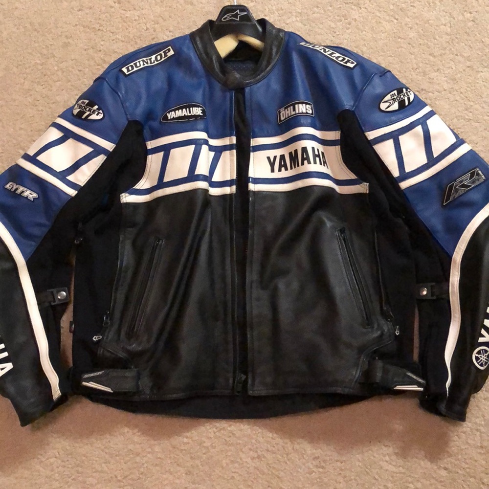 Joe Rocket- Yamaha Blue Leather Motorcycle Jacket